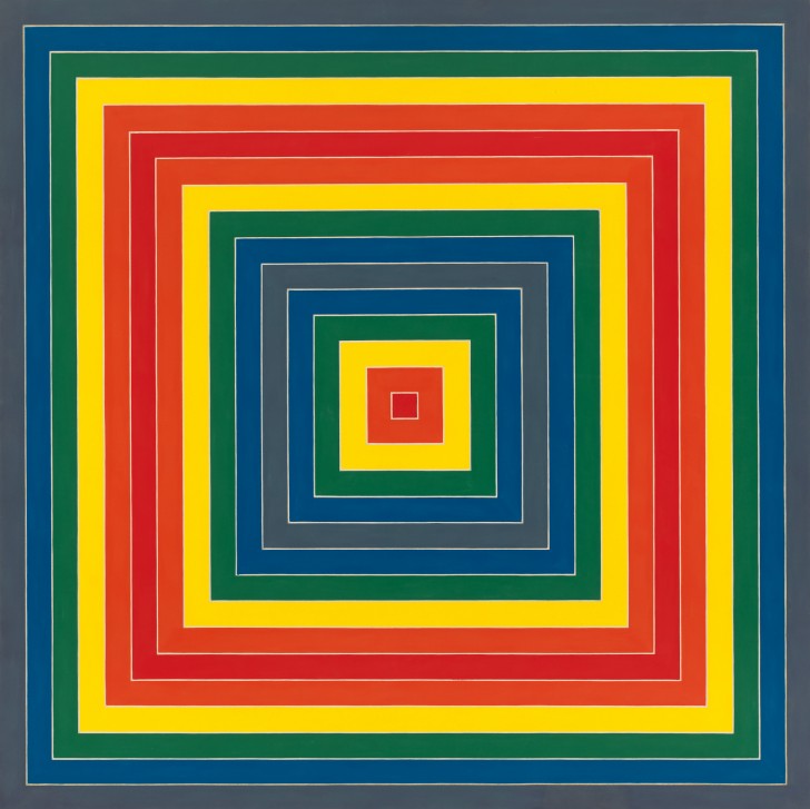 Frank Stella, Gran Cario, 1962, alkyd on canvas, 85 9/16 x 85 9/16 inches. Included in Frank Stella: A Retrospective, Whitney Museum of  American Art. Image source: Whitney.org